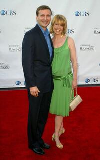 Phil Rosenthal and Monica Horan at the Everybody Loves Raymond Series Wrap Party.