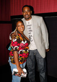 Lamman Rucker and Guest at the premiere of "N-Secure."