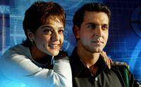Preity Zinta and Hrithik Roshan at the announcement of "Lakshya."