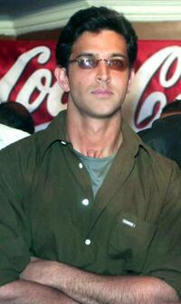 Hrithik Roshan at the press conference in Calcutta.
