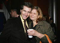 Paul Rudnick and Wendy Wasserstein at the press conference to announce the First Annual Tribeca Theater Festival in New York.