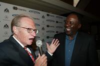 Richard Roundtreee and Larry King at the 18th Annual Cedars-Sinai Sports Spectacular.