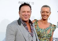 Mickey Rourke and Anastassija Makarenko at the California premiere of "The Expendables."