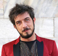 Paolo Ruffini at the Roberto Cavalli show as a part of Milan Fashion Week Womenswear Spring/Summer 2014.