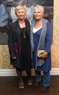 Penny Ryder and Judi Dench at the England premiere of "Friend Request Pending."