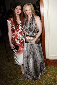Bonnie Wright and J.K. Rowling at the Orange British Academy Film Awards 2011 dinner in England.