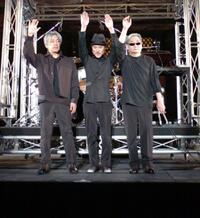 Ryuichi Sakamoto, Yukihiro Takahashi and Yukihiro Takahashi at the Kyoto leg of the Live Earth series of concerts.