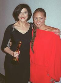 Saundra Santiago and Tamia at the 2001 ALMA (American Latino Media Arts) Awards.