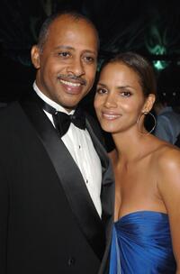 Ruben Santiago-Hudson and Halle Berry at the HBO Emmy after party.
