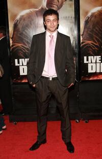 Jonathan Sadowski at the premiere of "Live Free Or Die Hard."