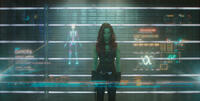 Zoe Saldana as Gamora in "Guardians of the Galaxy."
