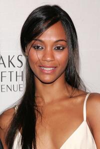 Zoe Saldana at the Saks Fifth Avenue and Instyle "Key to the Cure" benefit .