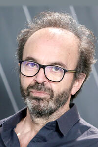Ghassan Salhab at a photocall during the 74th Locarno Film Festival.
