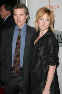 Bill Sage and Edie Falco at the opening night premiere of "SOS" during the 2007 Tribeca Film Festival.