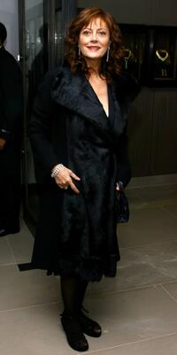 Susan Sarandon at the Leview store opening at 700 Madison Ave in New York City.