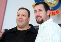 Adam Sandler and Kevin James at the premiere of "I Now Pronounce You Chuck and Larry".