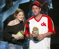 Drew Barrymore and Adam Sandler at the 2004 MTV Movie Awards.