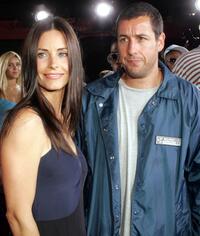 Courtney Cox-Arquette and Adam Sandler at the premiere of "The Longest Yard."