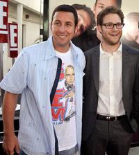 Adam Sandler and Seth Rogen at the California premiere of "Funny People."
