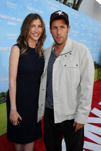 Jackie Sandler and Adam Sandler at the California premiere of "That's My Boy."