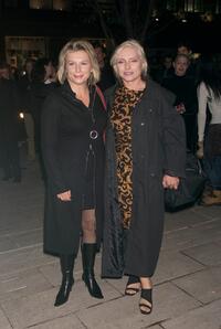 Jennifer Saunders and Debbie Harry at the premiere party of "Absolutely Fabulous."