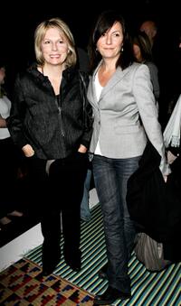 Jennifer Saunders and Davina McCall at the Betty Jackson show during the London Fashion Week Autumn / Winter 2008.