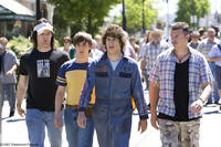 Dave (Bill Hader), Kevin Powell (Jorma Taccone), Rod Kimble (Andy Samberg) and Rico (Danny McBride) in "Hot Rod."
