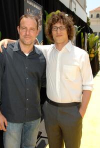 Director Kirk DeMicco and Andy Samberg at the premiere of "Space Chimps."