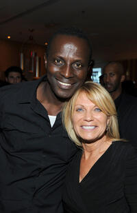 Souleymane Sy Savane and producer Deborah G at the Have A Heart For Children Charity Fundrasing Event in California.
