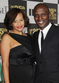 Souleymane Sy Savane and Guest at the 25th Film Independent Spirit Awards in California.