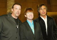 Tommy Perna, Rodney Bingenheimer and Chris Carter at the premiere of "The Mayor of Sunset Strip."