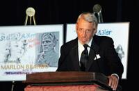 Roy Scheider speaks at the Stella by Starlight gala at the Pierre hotel.