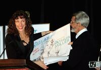 Roy Scheider and Rebecca Miller Day Lewis accepts award onbehalf of her father Arthur Miles at the Stella by Starlight gala at the Pierre hotel.