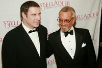 Roy Scheider and John Travolta at the Stella by Starlight honours gala benefitting the Stella Adler Studio of Acting.