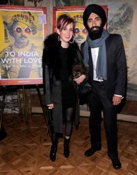 Hope Atherton and Waris Ahluwalia at the "To India With Love: From New York To Mumbai" book launch.
