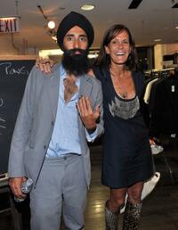 Waris Ahluwalia and Julie Gilhart at the Barneys New York celebration of Fashion's Night Out.