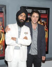 Waris Ahluwalia and director Jordan Galland at the premiere of "Rosencrantz and Guildenstern Are Undead."