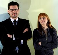 Rick Kavanian and Jasmin Schwiers at the photocall of "Killing is my business honey."