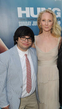 Charlie Saxton and Anne Heche at the California premiere of "Hung."