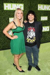 Mianna Saxton and Charlie Saxton at the premiere of "Hung."