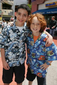 Jeremy Bergman and Sammy Fine at the premiere of "Kicking and Screaming."