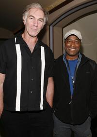 John Sayles and Charles Burnett at the after-party for the opening night of "Honeydripper" at Providence.