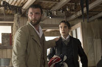 Liev Schreiber as Lotario and Unax Ugalde as young Florentino in "Love in the Time of Cholera."