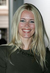 Claudia Schiffer at the Fashion Fringe show during the London Fashion Week 2007.