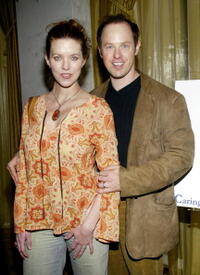 Raphael Sbarge and his wife, Lisa Akey at the 2002 Lullabies and Luxuries Fashion Event.