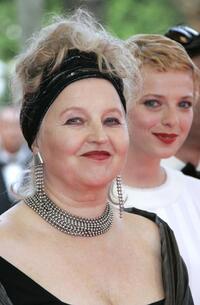 Hanna Schygulla and Patrycia Ziolkowska at the screening of German Turk director Fatih Akin's film "Auf der Anderen Seite" at the 60th edition of the Cannes Film Festival.