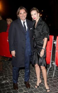 Stefano Dammicco and Yvonne Scio at the "Elizabeth: The Golden Age" dinner during the 2nd Rome Film Festival.