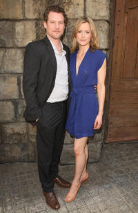 James Tupper and Taylor Schilling at the Meet The Stars Of NBC's New Shows "In Front" in California.