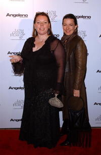 Joanna Scanlan and Laura Edwards at the Angeleno Magazine and Lion Gates pre-Oscar party.