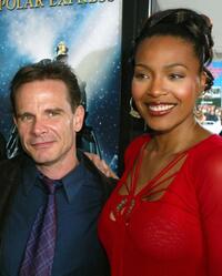 Peter Scolari and Nona Gaye at the premiere of "Polar Express."